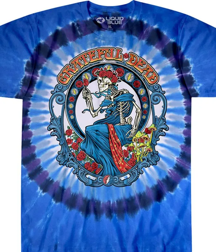 Liquid Blue TShirt Men Vintage Bertha TieDye TShirt