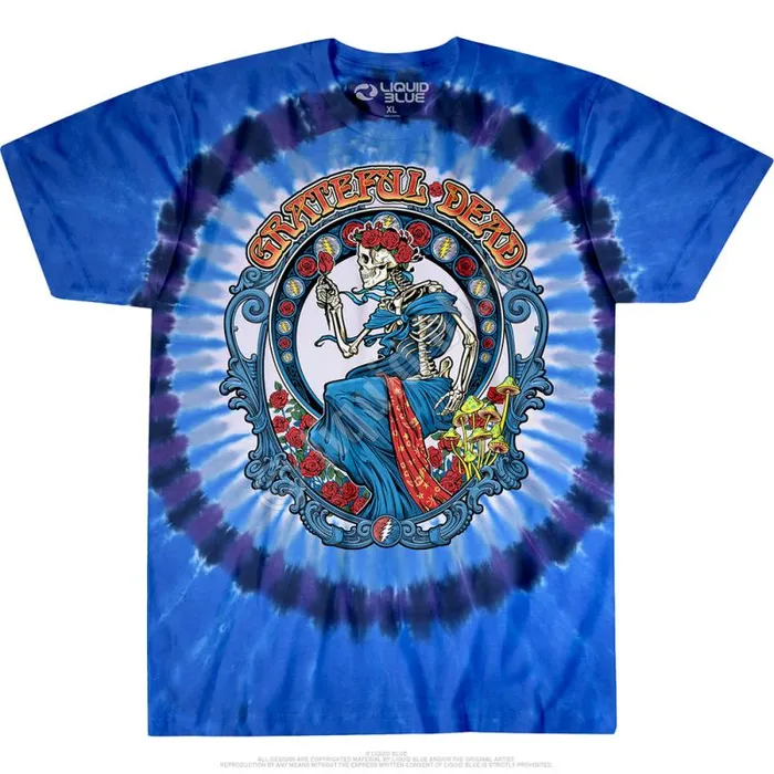 Liquid Blue TShirt Men Vintage Bertha TieDye TShirt