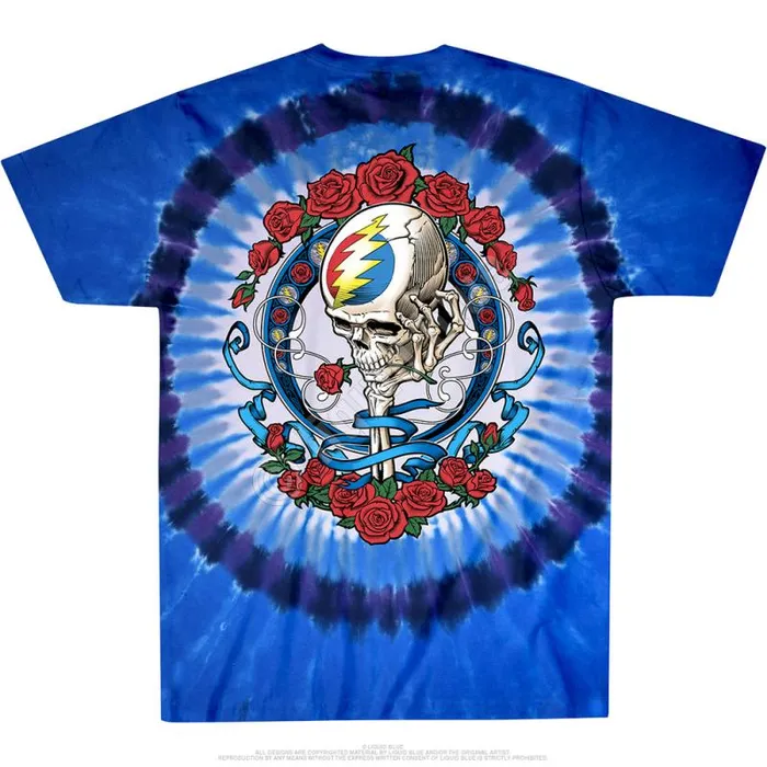 Liquid Blue TShirt Men Vintage Bertha TieDye TShirt