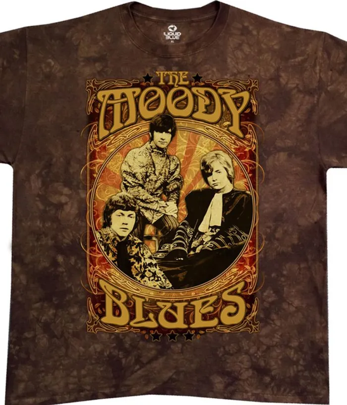 Liquid Blue TShirt Men Vintage Poster TieDye TShirt