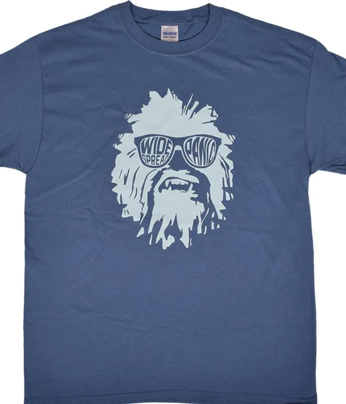 Liquid Blue TShirt Men Widespread Wukee Glasses Blue TShirt