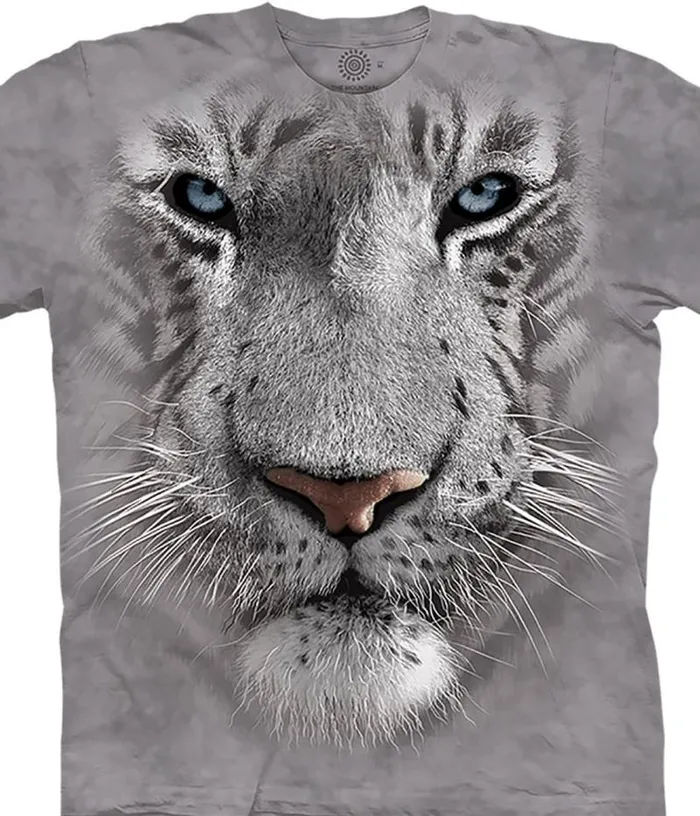 Liquid Blue Youth Kids White Tiger Face Kids039 TShirt