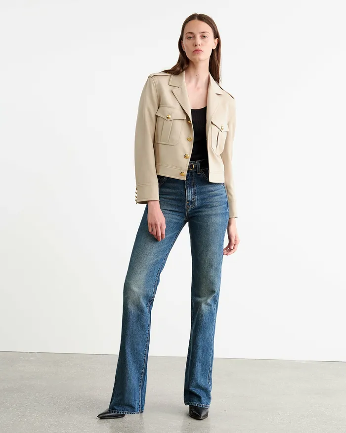 LISE JACKET Roosevelt Khaki Jackets and Blazers Nili Lotan Women