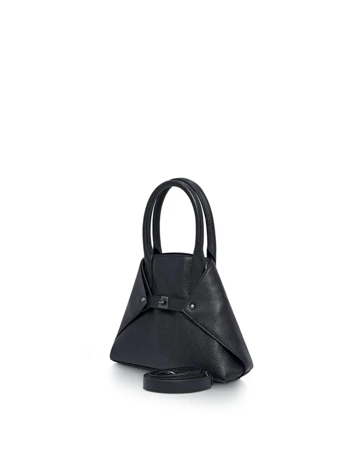 Little Ai Messenger Bag In Cervocalf Leather Denim Women Akris Top Handle Bags