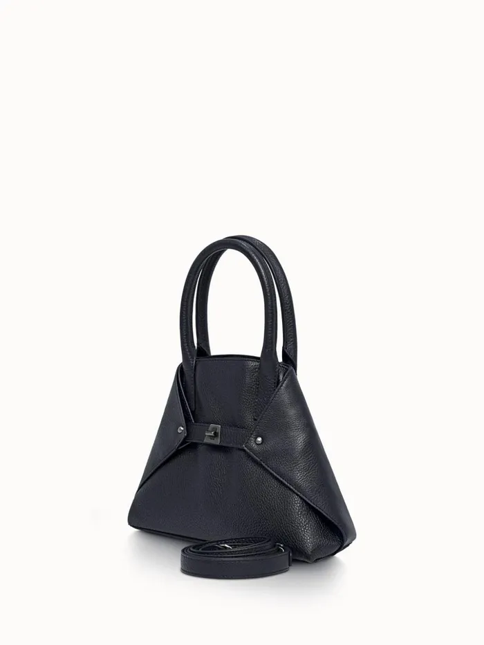 Little Ai Messenger Bag In Cervocalf Leather Denim Women Akris Top Handle Bags