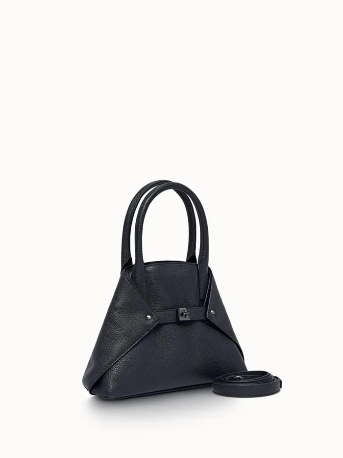 Little Ai Messenger Bag In Cervocalf Leather Denim Women Akris Top Handle Bags