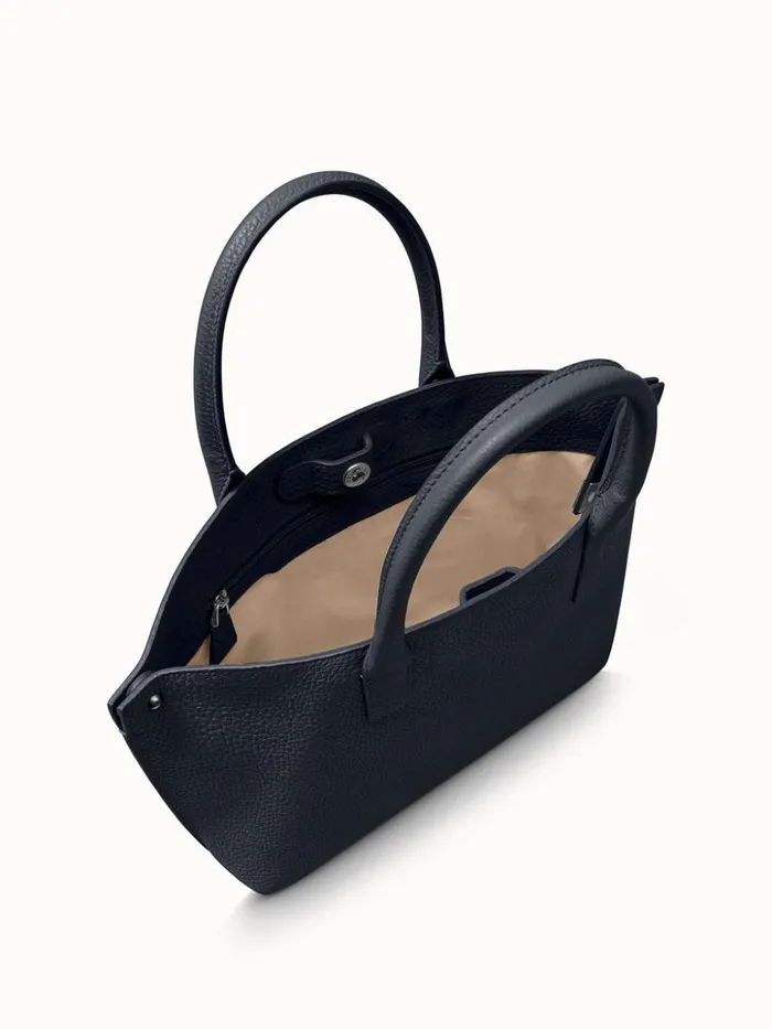 Little Ai Messenger Bag In Cervocalf Leather Denim Women Akris Top Handle Bags
