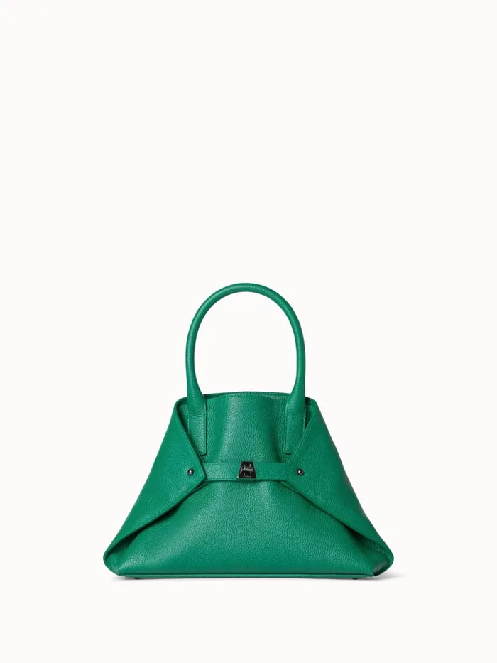 Little Ai Top Handle Bag In Cervocalf Leather Aloe Women Akris Crossbody Bags