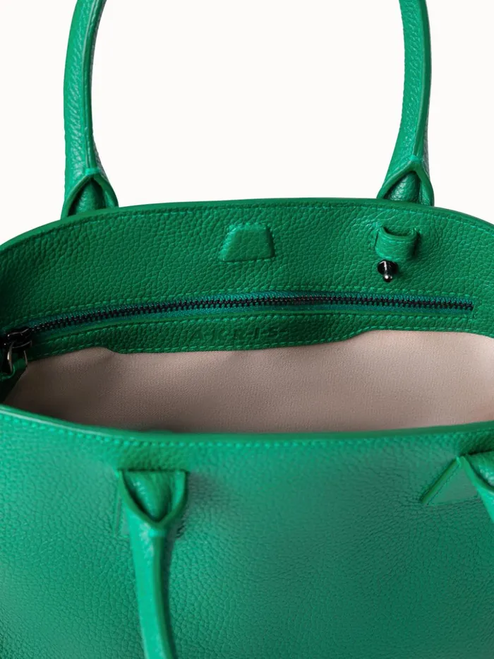 Little Ai Top Handle Bag In Cervocalf Leather Aloe Women Akris Crossbody Bags