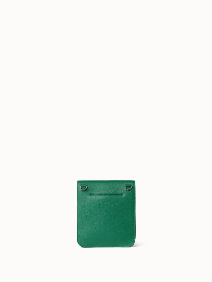 Little Anouk Messenger Bag In Leather Aloe Women Akris Crossbody Bags