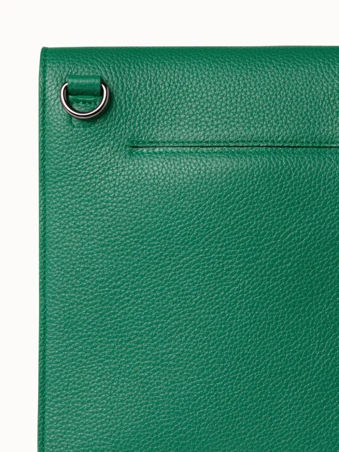 Little Anouk Messenger Bag In Leather Aloe Women Akris Crossbody Bags
