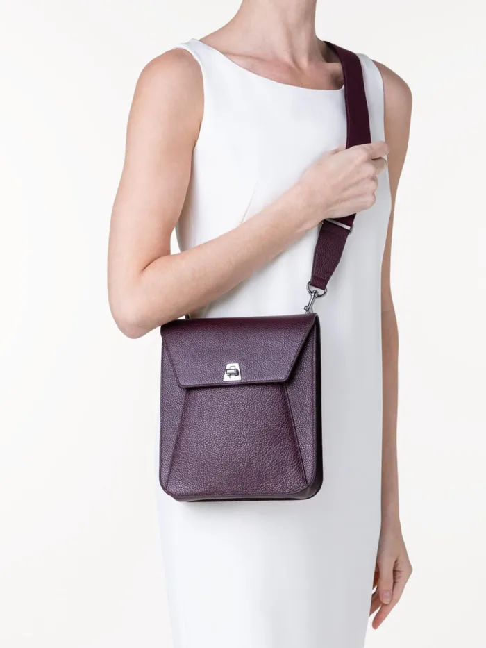 Little Anouk Messenger Bag In Leather Burgundy Women Akris Messenger Bags