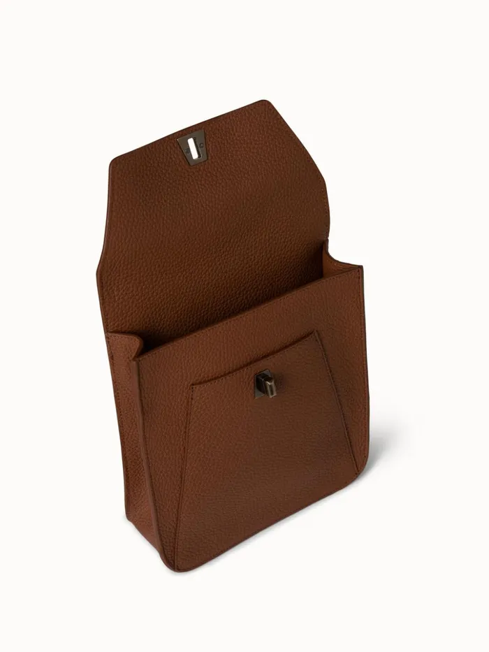 Little Anouk Messenger In Calf Leather Caramel Women Akris Crossbody Bags
