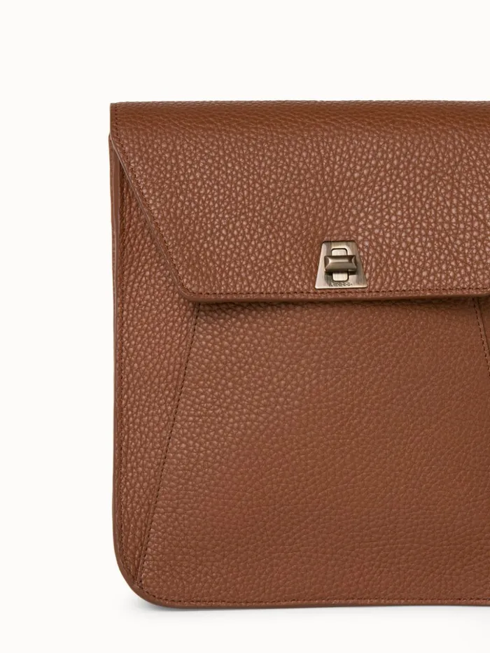 Little Anouk Messenger In Calf Leather Caramel Women Akris Crossbody Bags