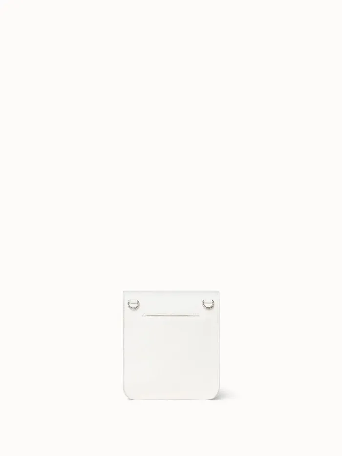 Little Anouk Messenger In Calf Leather White Women Akris Crossbody Bags