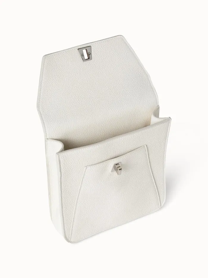Little Anouk Messenger In Calf Leather White Women Akris Crossbody Bags