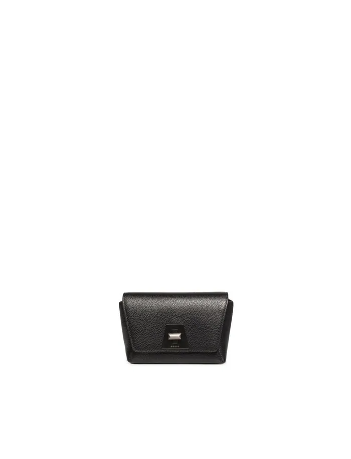 Little Day Bag In Cervocalf Leather With Graphite Colored Hardware Black Women Akris Mini Bags