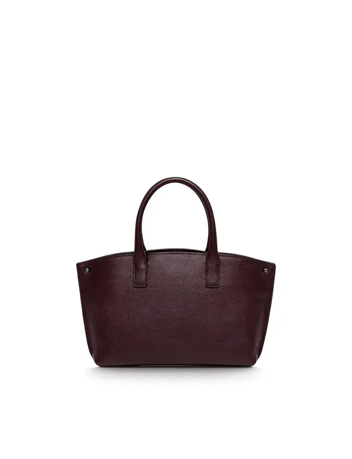 Little Messenger Bag In Leather With Graphite Colored Hardware Burgundy Women Akris Crossbody Bags