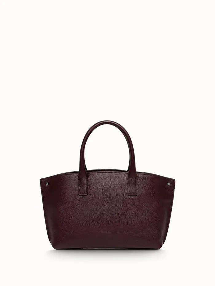 Little Messenger Bag In Leather With Graphite Colored Hardware Burgundy Women Akris Crossbody Bags