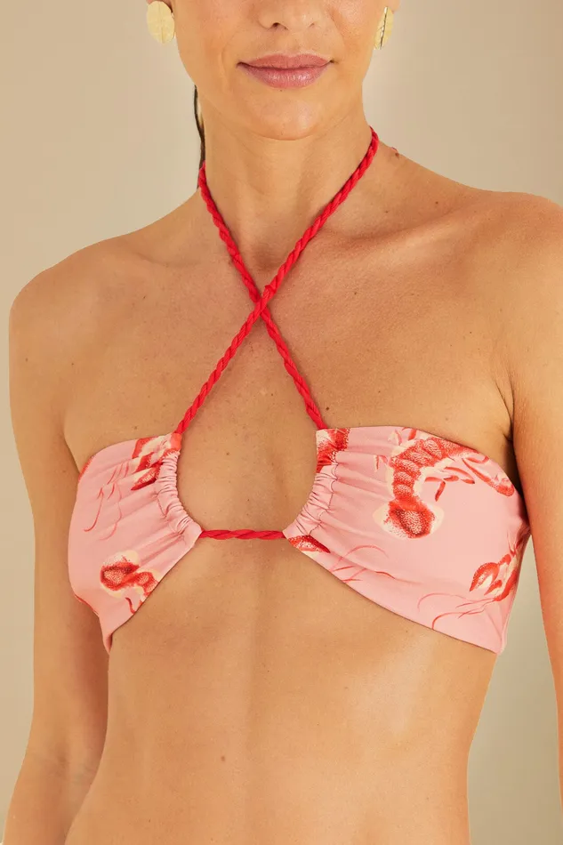 Lobsters Bikini Top Women Farm Rio Crop Tops
