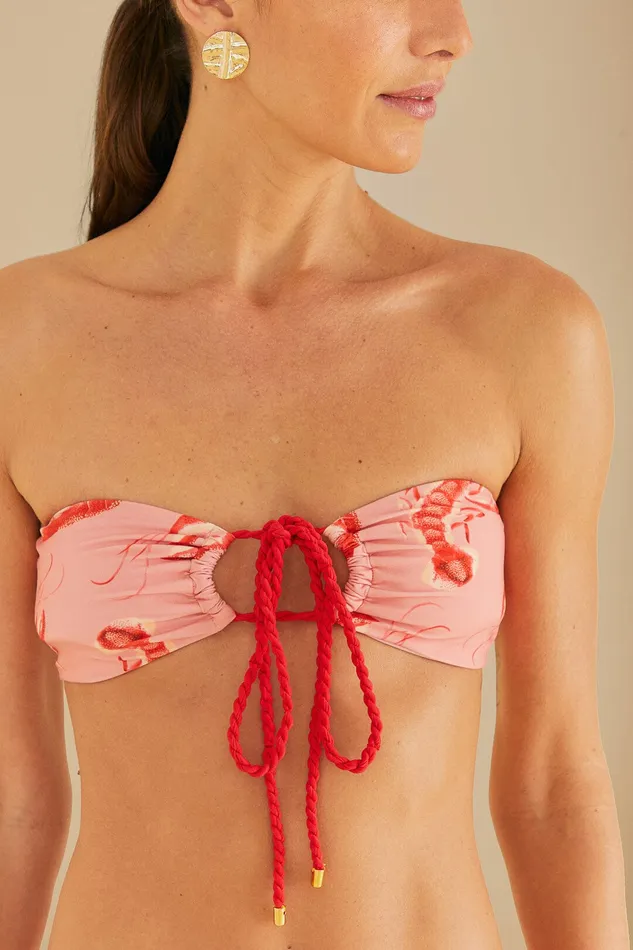 Lobsters Bikini Top Women Farm Rio Crop Tops