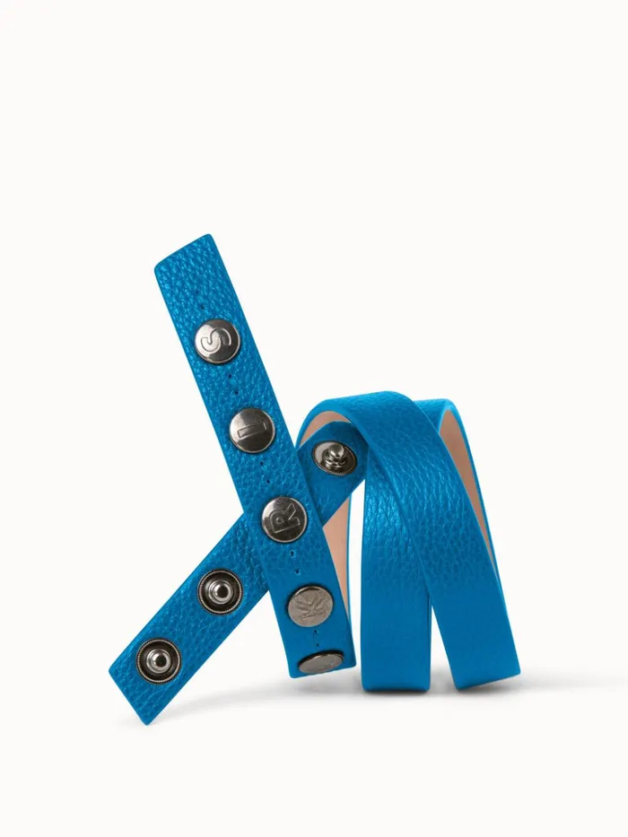 Logo Press Studs Fine Leather Belt Alpsee Women Akris Belts