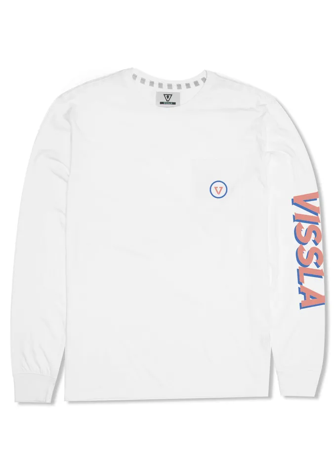 Long Sleeve Tees Vibes Ls Pkt Tee White Vissla Men