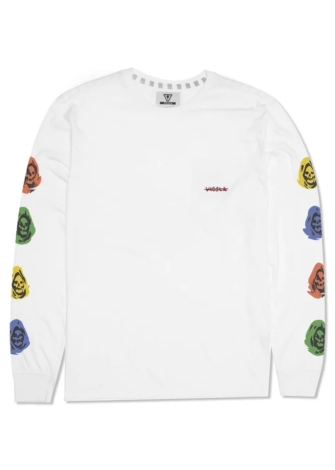 Long Sleeve Tees Vissla Men Lost Souls Ls Pkt Tee White