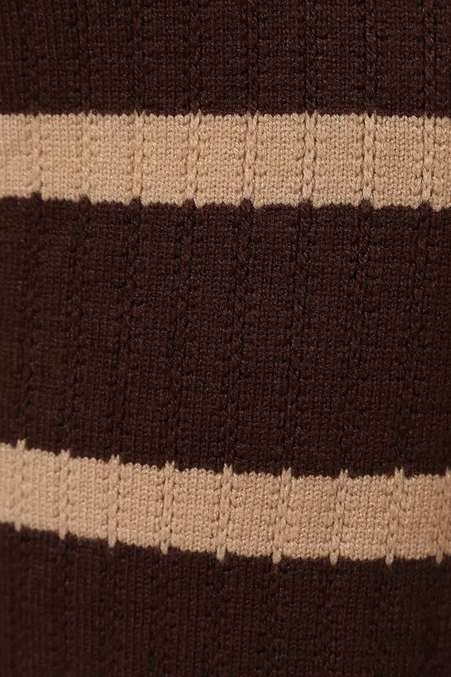 Loungewear petalandpup Women Carina Knit Pant 8211 Chocolate Brown Stripe Chocolate Brown Stripe