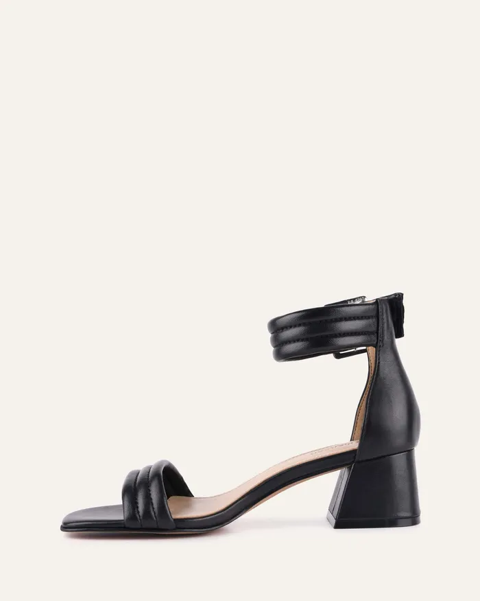 Lyric mid heel sandals black leather Women MID SANDALS jomercer Lyric mid heel sandals black leather Women MID SANDALS jomercer