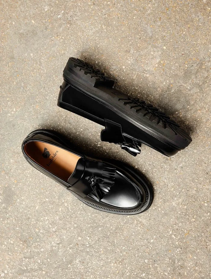 Mal Siyah Black Men Bobbies Loafers