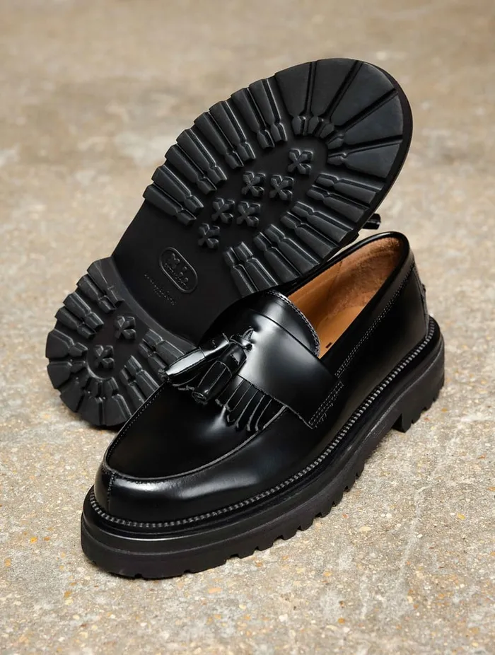 Mal Siyah Black Men Bobbies Loafers