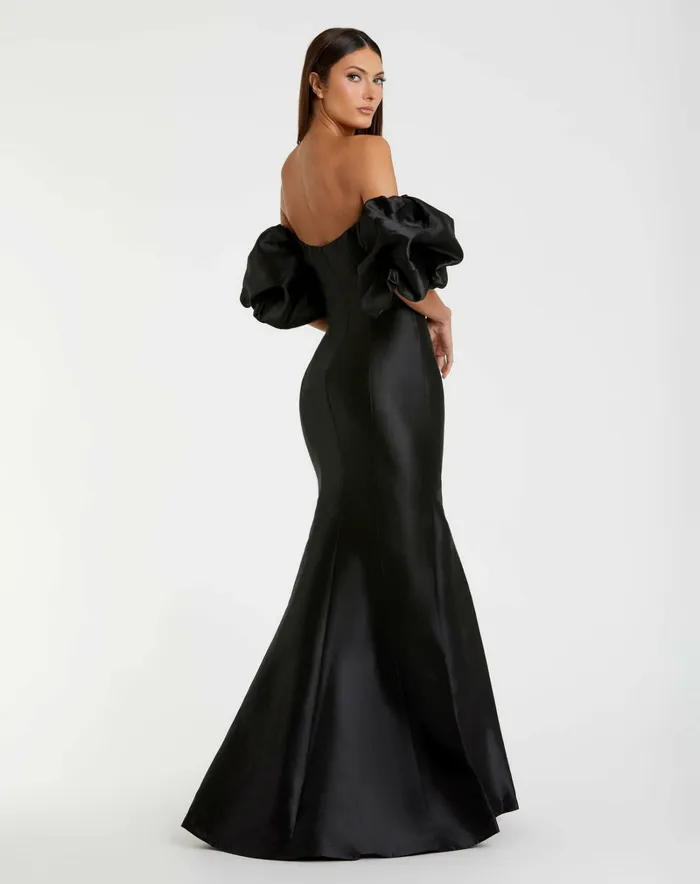 Mac Duggal Black Sweetheart Off The Shoulder Puff Sleeve Gown Black Women Best Sellers Mac Duggal Black Sweetheart Off The Shoulder Puff Sleeve Gown Black Women Best Sellers