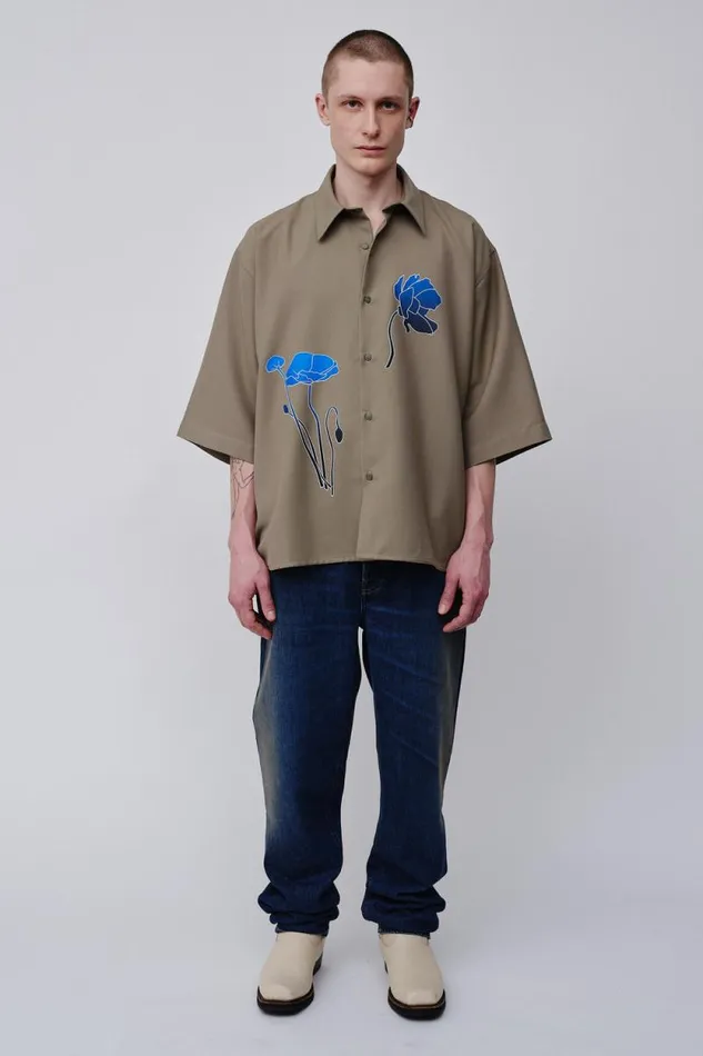 Mazwell Print 8211 Vetiver Men Won Hundred Shirts
