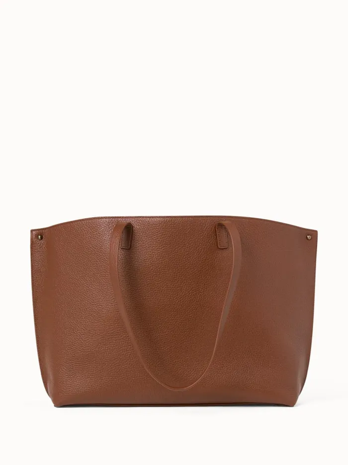 Medium Ai Cervocalf Leather Shoulder Bag Caramel Women Akris Tote Bags