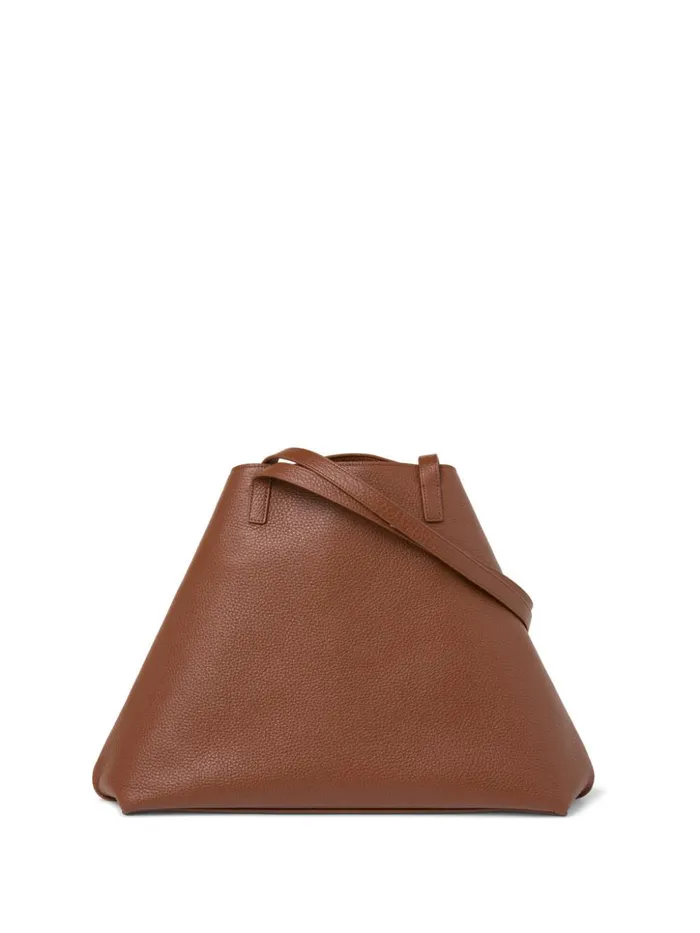 Medium Ai Cervocalf Leather Shoulder Bag Caramel Women Akris Tote Bags