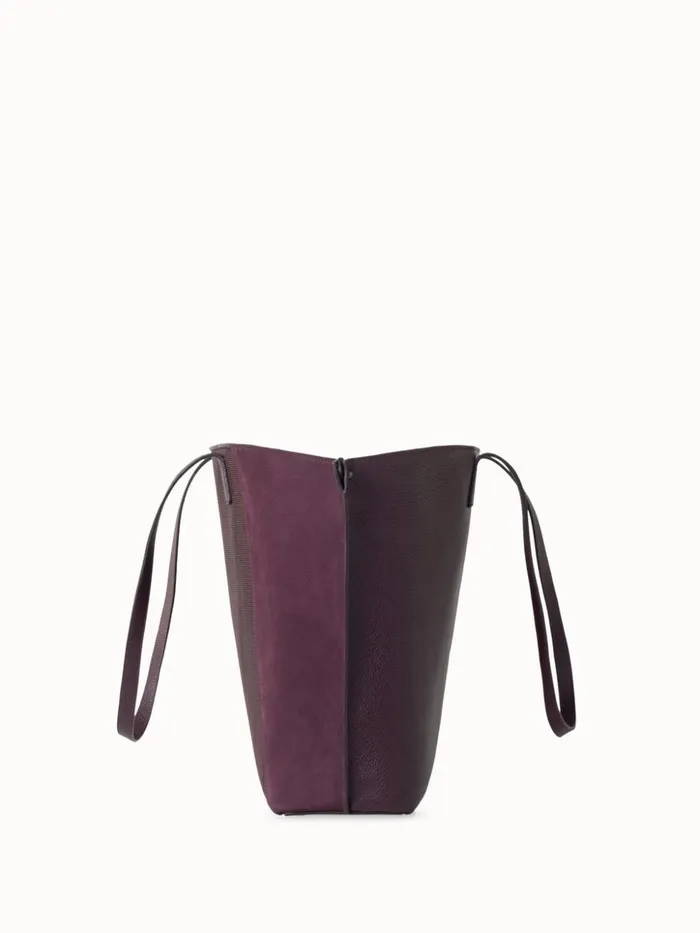 Medium Ai Shoulder Bag In Horsehair And Leather Burgundy Women Akris Tote Bags