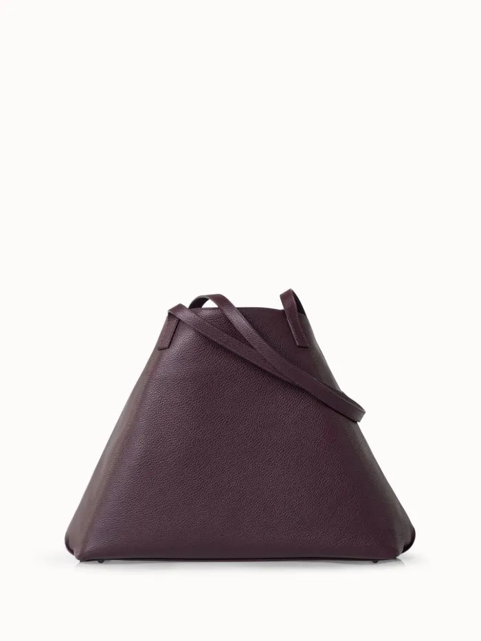 Medium Ai Shoulder Bag In Horsehair And Leather Burgundy Women Akris Tote Bags
