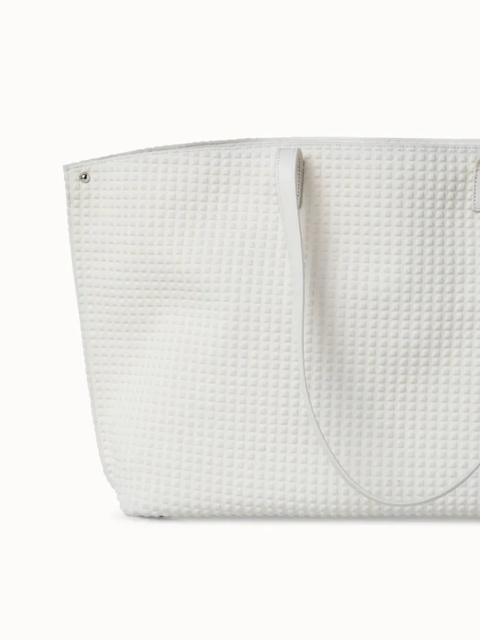 Medium Ai Shoulder Bag In Techno Trapezoid Fabric White Women Akris Shoulder Bags