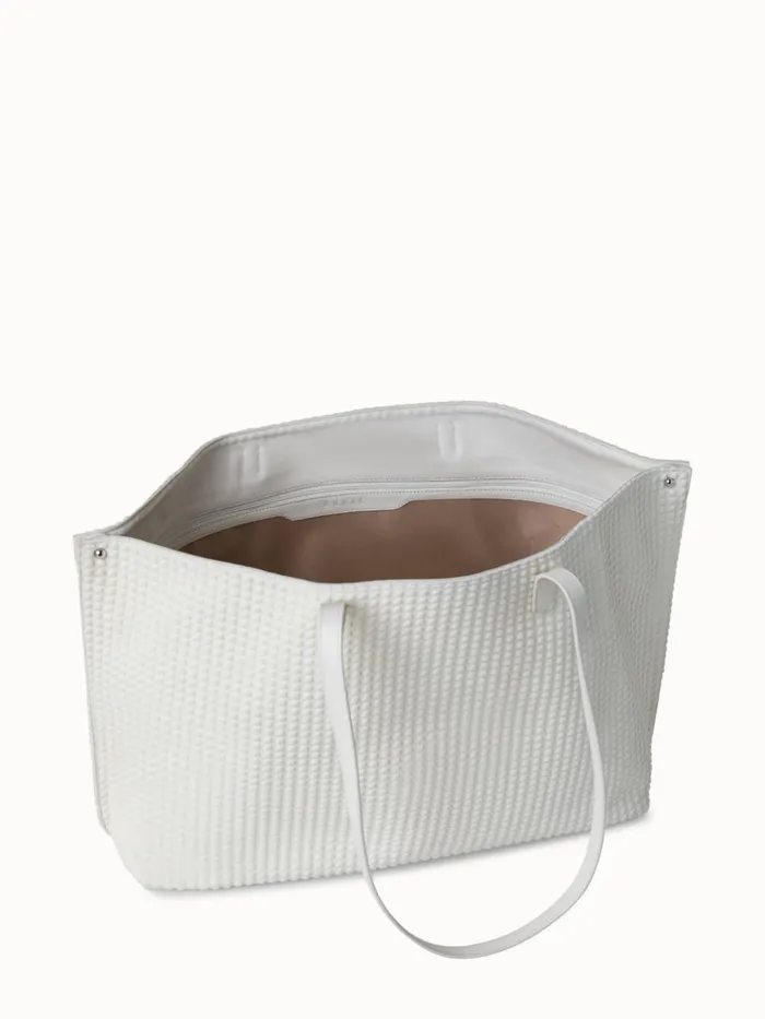 Medium Ai Shoulder Bag In Techno Trapezoid Fabric White Women Akris Shoulder Bags