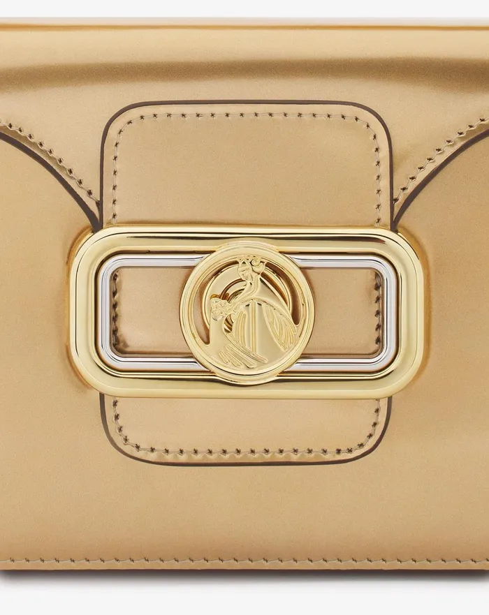 Medium Pencil Cat Bag In Metallic Leather Gold Women Lanvin Tote Bags and Top Handle Bags