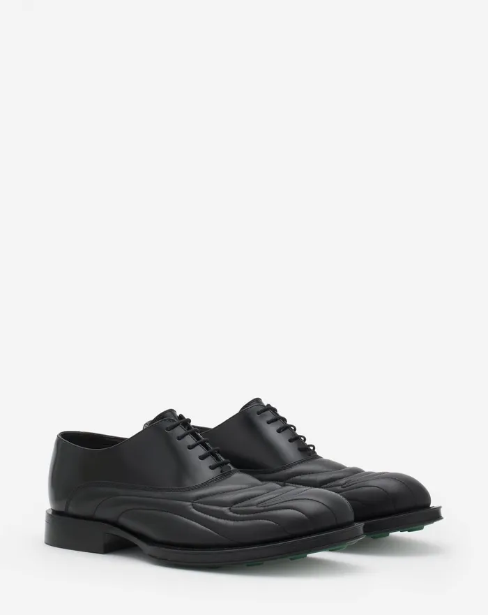 Medley Leather Richelieu Shoe Blackgreen Men Lanvin Loafers and Derbies Medley Leather Richelieu Shoe Blackgreen Men Lanvin Loafers and Derbies