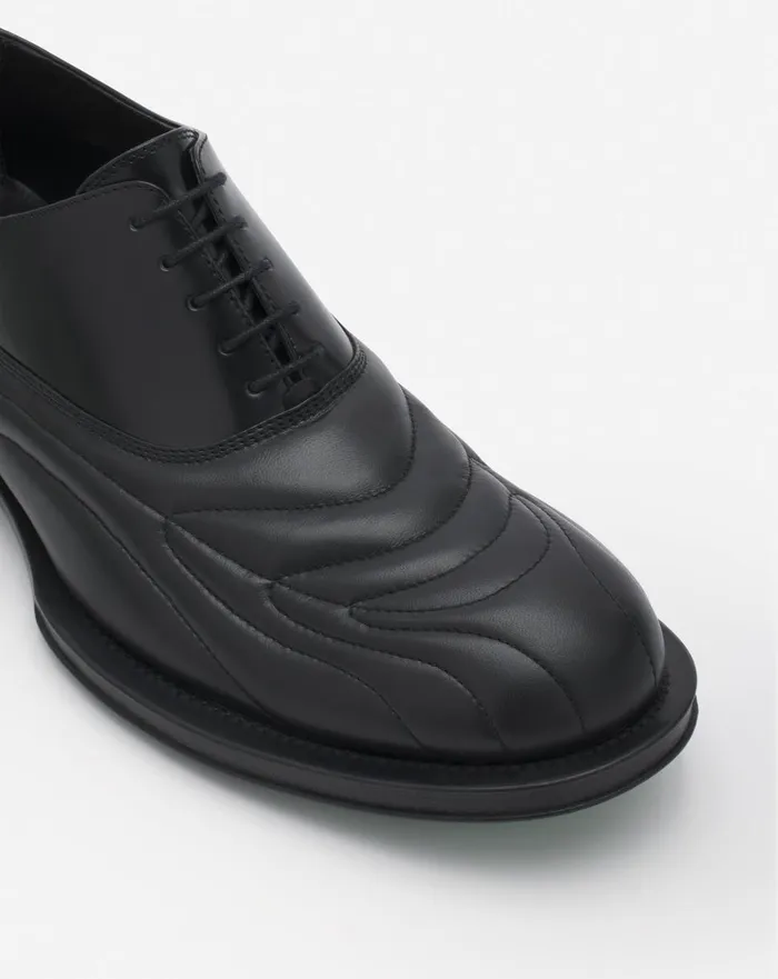 Medley Leather Richelieu Shoe Blackgreen Men Lanvin Loafers and Derbies Medley Leather Richelieu Shoe Blackgreen Men Lanvin Loafers and Derbies