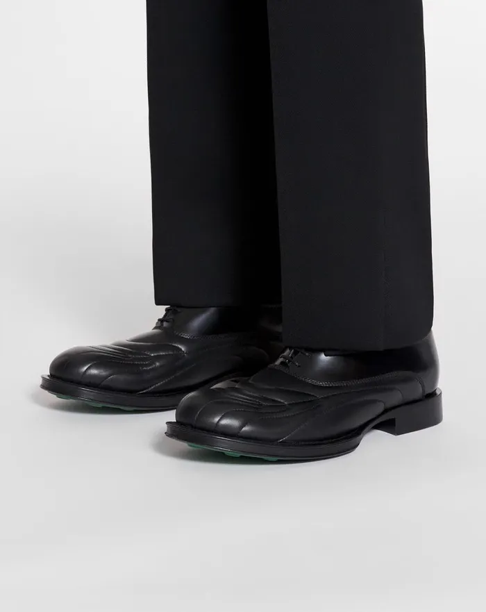 Medley Leather Richelieu Shoe Blackgreen Men Lanvin Loafers and Derbies Medley Leather Richelieu Shoe Blackgreen Men Lanvin Loafers and Derbies