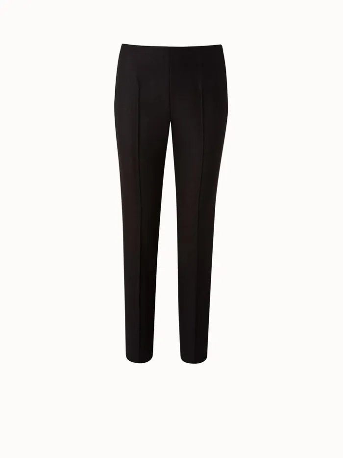 Melissa Flannel Stretch Pant Mocha Women Akris Pants