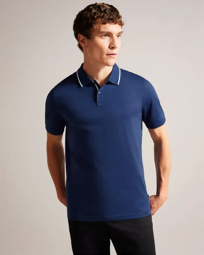 Men ALLARD 8211 Short Sleeve Polo Shirt Navyblue Ted Baker Polo Shirts
