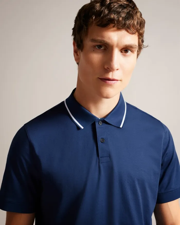 Men ALLARD 8211 Short Sleeve Polo Shirt Navyblue Ted Baker Polo Shirts