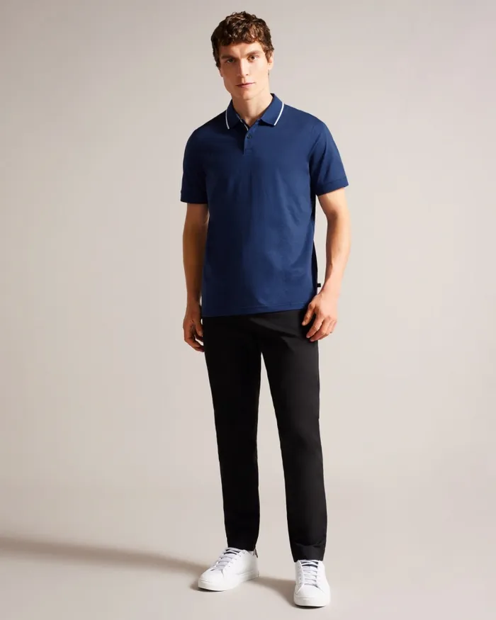 Men ALLARD 8211 Short Sleeve Polo Shirt Navyblue Ted Baker Polo Shirts
