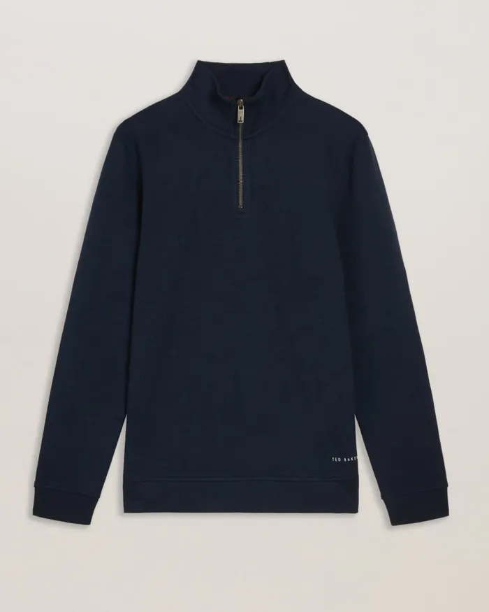 Men ANTRAM 8211 Half Zip Funnel Neck Pullover Navy Ted Baker Tops