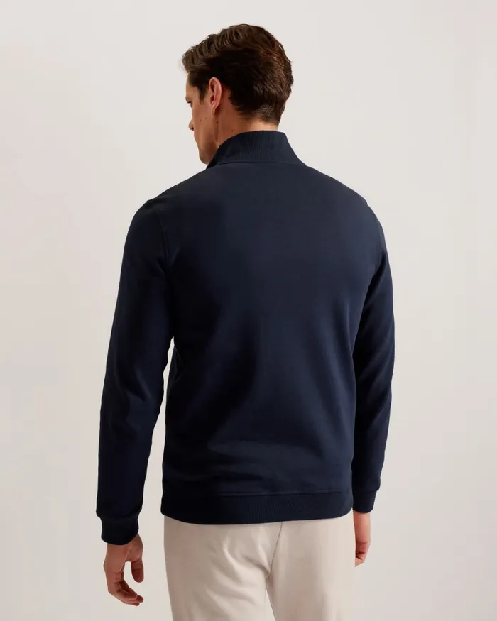 Men ANTRAM 8211 Half Zip Funnel Neck Pullover Navy Ted Baker Tops Men ANTRAM 8211 Half Zip Funnel Neck Pullover Navy Ted Baker Tops